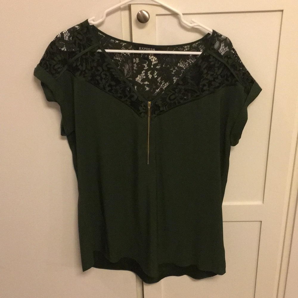 Lacy Green Blouse